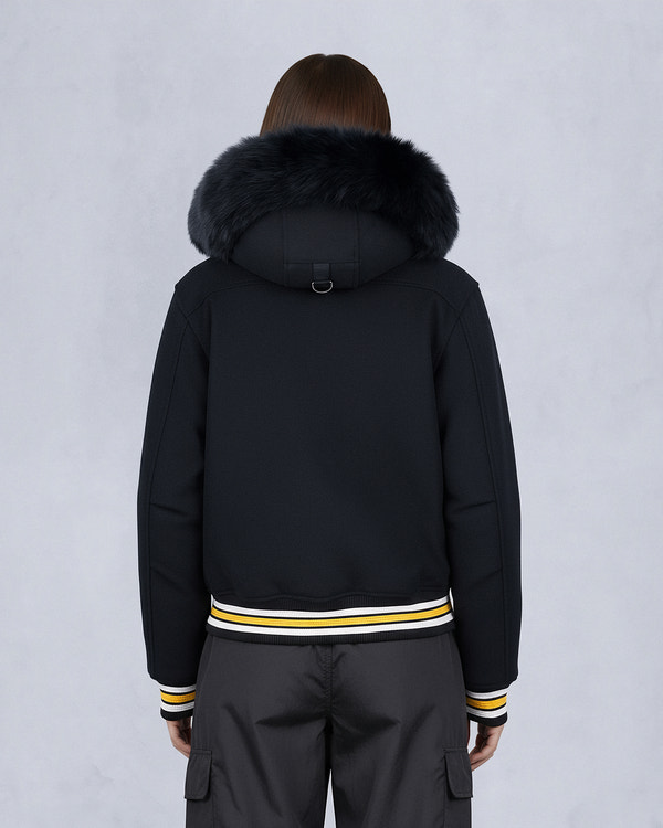 Moose Knuckles NHL X MOOSE KNUCKLES BRUINS BOMBER JACKET BLACK/BONE