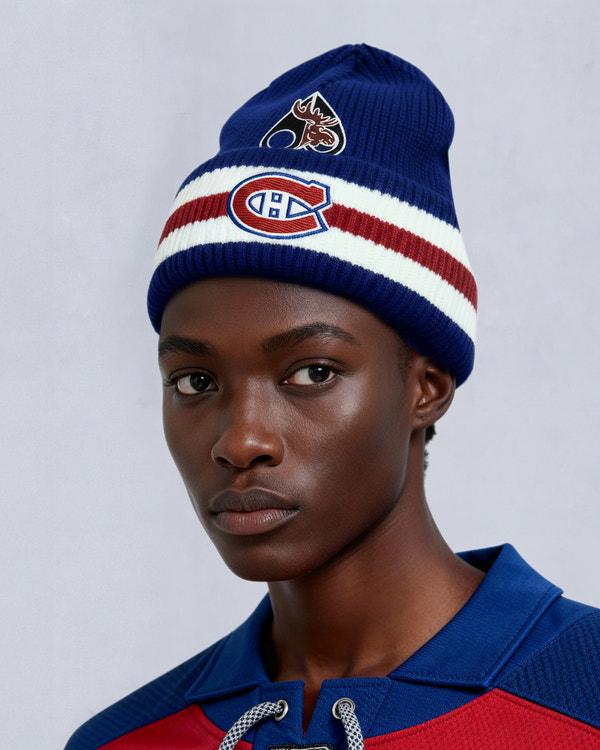 Moose Knuckles NHL X MOOSE KNUCKLES CANADIENS BEANIE BLUE/RED/BONE
