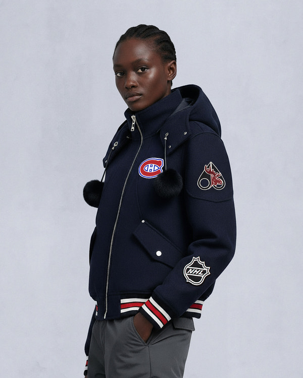 Moose Knuckles NHL X MOOSE KNUCKLES CANADIENS BOMBER JACKET NAVY/RED/BONE/BLACK