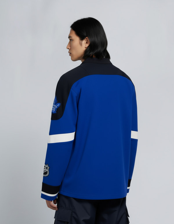 Moose Knuckles NHL X MOOSE KNUCKLES MAPLE LEAFS POLO BLUE/BLACK/BONE