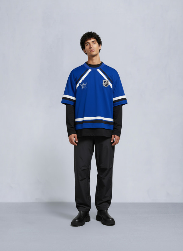 moose knuckles NHL X MOOSE KNUCKLES MAPLE LEAFS TEE BLUE/BLACK/BONE