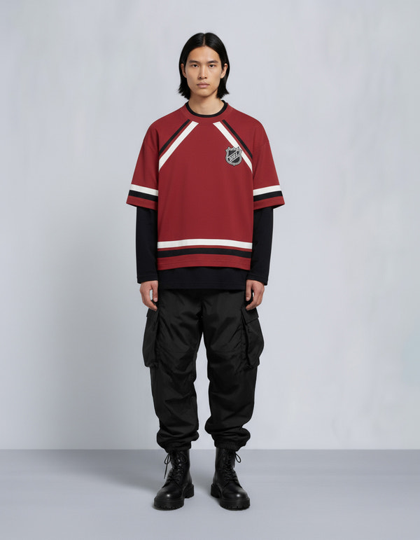 moose knuckles NHL X MOOSE KNUCKLES MOOSE TEE BLACK/SUMAC/BONE