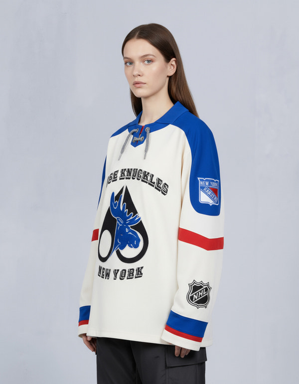 Moose Knuckles NHL X MOOSE KNUCKLES RANGERS POLO RANGERS BLUE