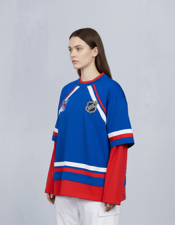 Moose Knuckles NHL X MOOSE KNUCKLES RANGERS TEE RANGERS BLUE