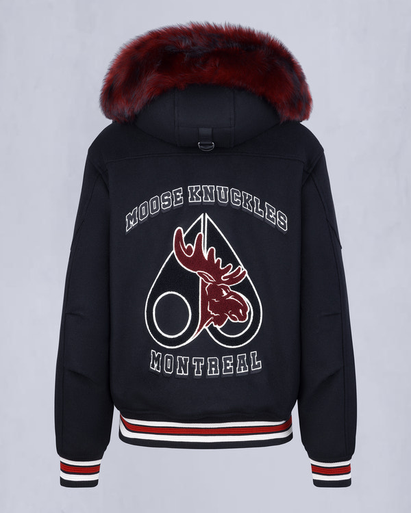 Moose Knuckles NHL X MOOSE KNUCKLES TEAM BOMBER JACKET BLACK/SUMAC/BONE