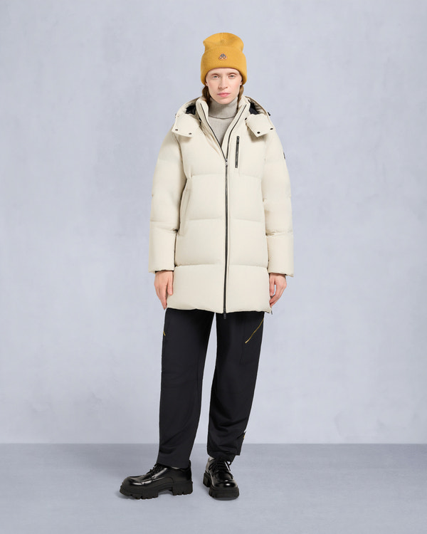 Moose Knuckles NYLUXE CHELIA SHEARLING 3Q JACKET ALABASTER