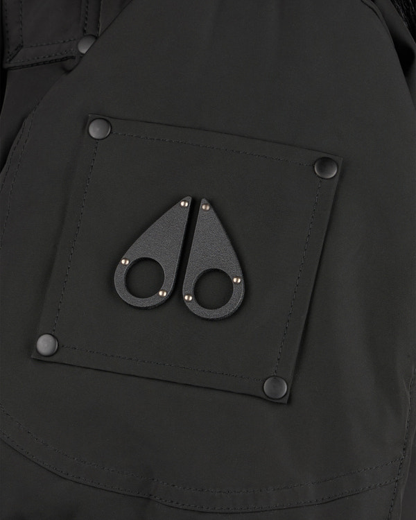 Moose Knuckles ONYX SHEARLING CAUSAPSCAL PARKA BLACK/BLACK