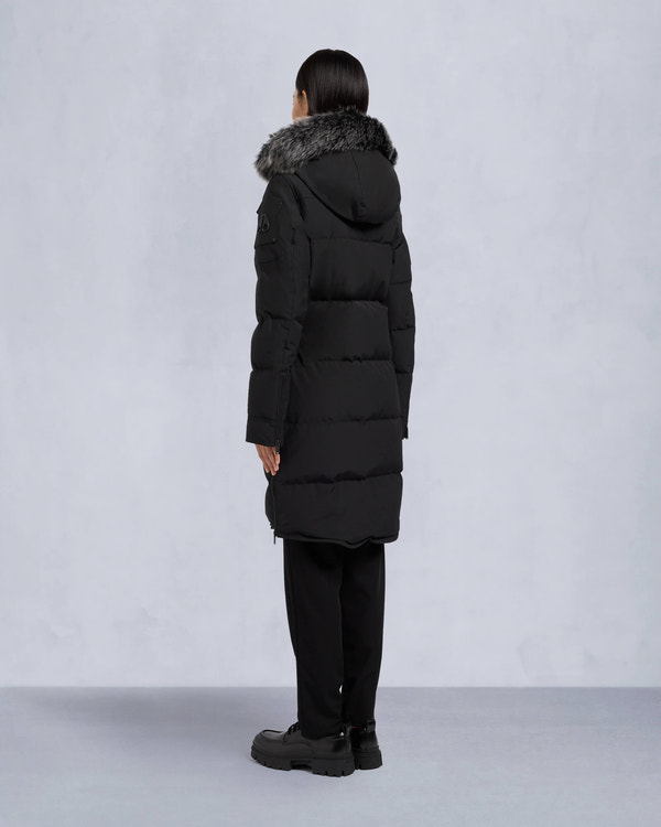 Moose Knuckles ONYX SHEARLING CAUSAPSCAL PARKA BLACK/ICE