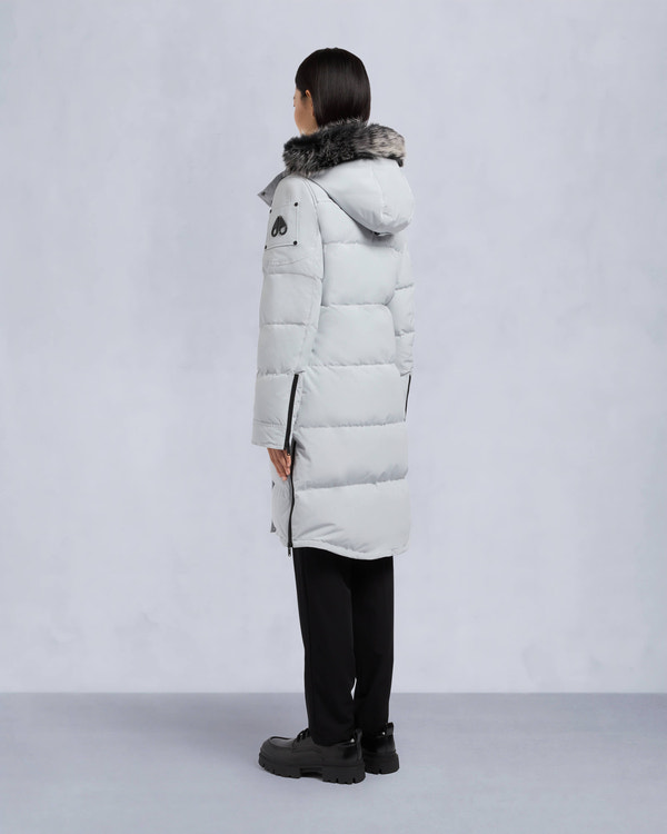 Moose Knuckles ONYX SHEARLING CAUSAPSCAL PARKA GREY BIRCH/ICE