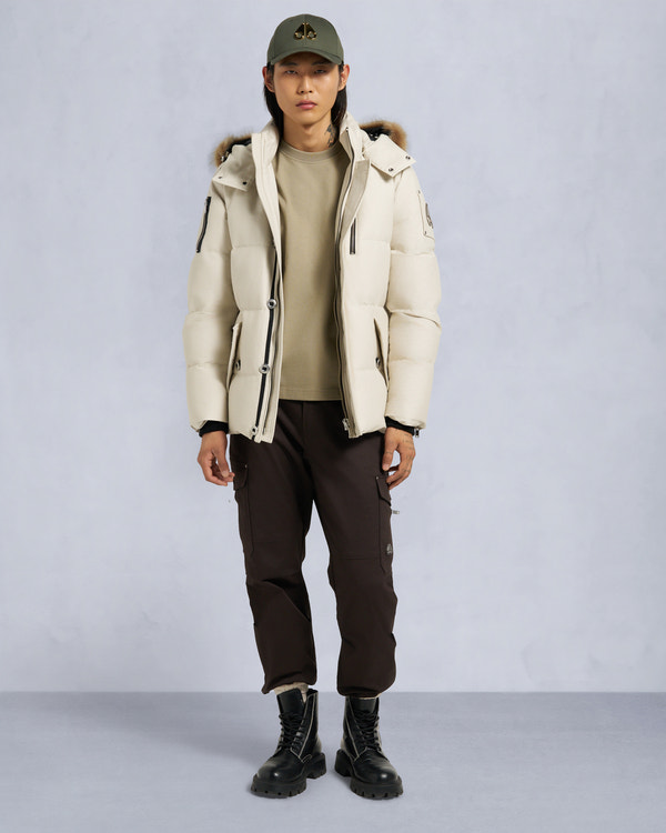 moose knuckles ORIGINAL SHEARLING TRIM 3Q JACKET ALABASTER/BRONZE