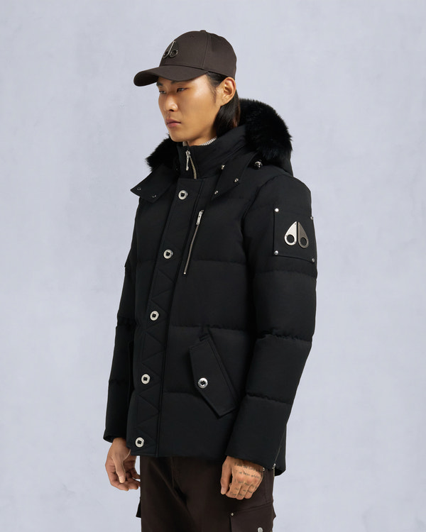 Moose Knuckles ORIGINAL SHEARLING TRIM 3Q JACKET BLACK/BLACK