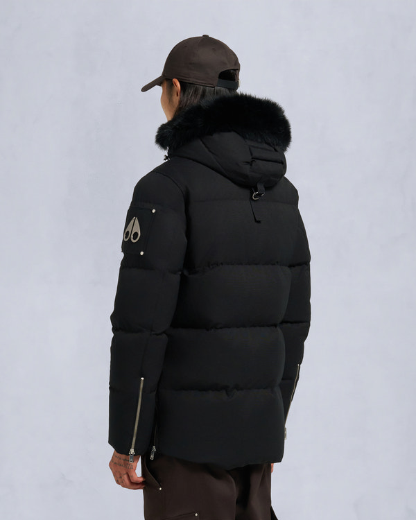 Moose Knuckles ORIGINAL SHEARLING TRIM 3Q JACKET BLACK/BLACK