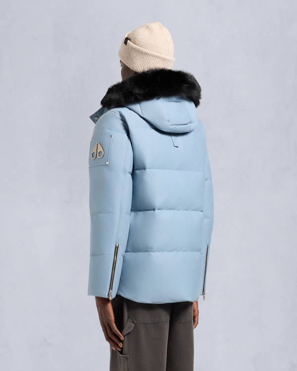 Moose Knuckles ORIGINAL SHEARLING TRIM 3Q JACKET BLUESTONE/BLACK