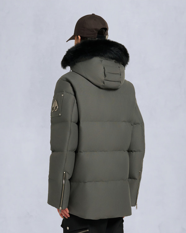 Moose Knuckles ORIGINAL SHEARLING TRIM 3Q JACKET CEMENT/BLACK