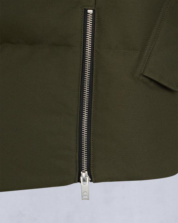 Moose Knuckles ORIGINAL SHEARLING TRIM 3Q JACKET DARK OLIVE/BLACK