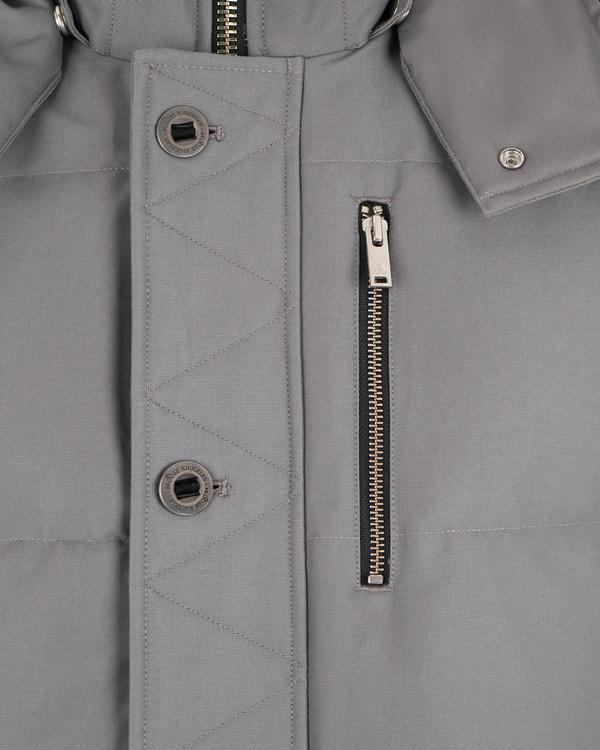 Moose Knuckles ORIGINAL SHEARLING TRIM 3Q JACKET SLATE/BLACK