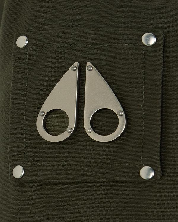 Moose Knuckles ORIGINAL STORM SHEARLING TRIM PARKA DARK OLIVE/BLACK