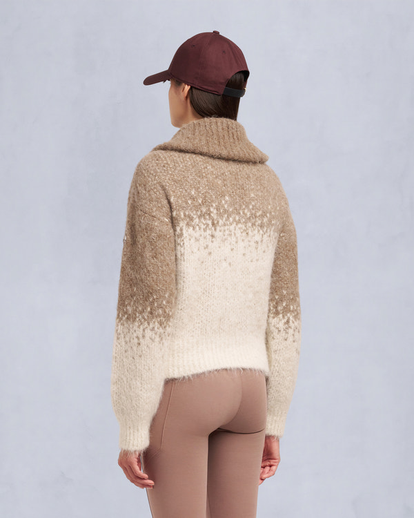 Moose Knuckles PALMER FULL-ZIP SWEATER ALABASTER/DUNE