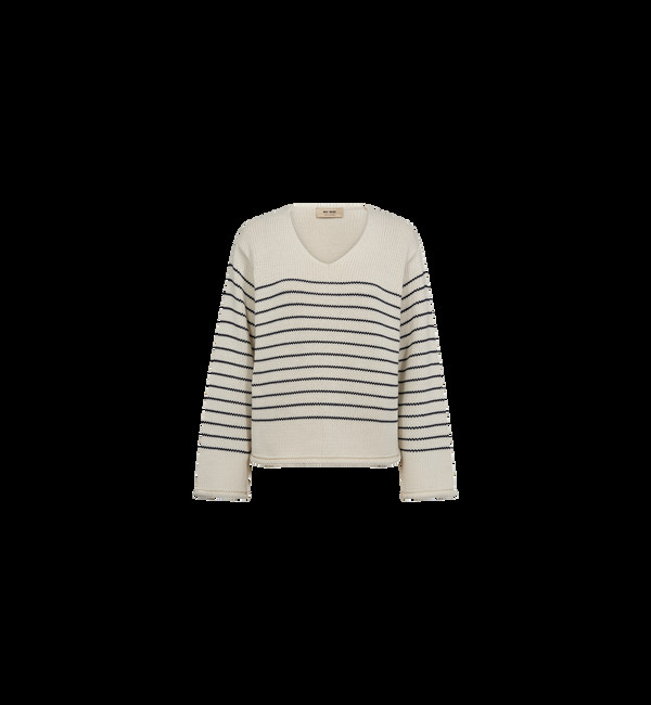 Mos Mosh MMBine LS V-Neck Stripe Knit