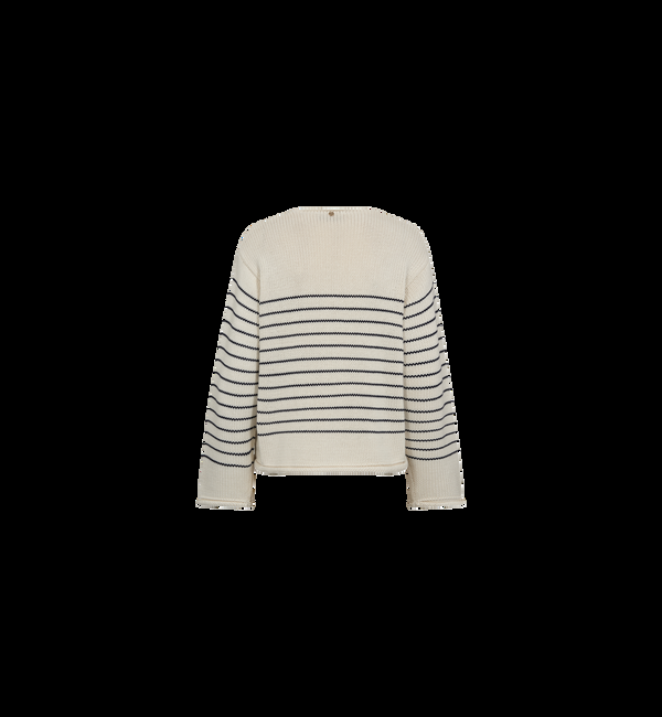 Mos Mosh MMBine LS V-Neck Stripe Knit