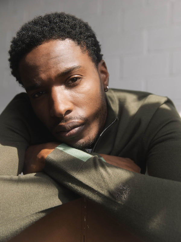 mos mosh MMGAdam Soft Zip Turtle Neck Knit