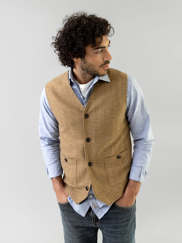 Mos Mosh MMGConor Herringbone Waistcoat