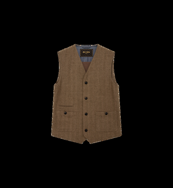 Mos Mosh MMGConor Herringbone Waistcoat