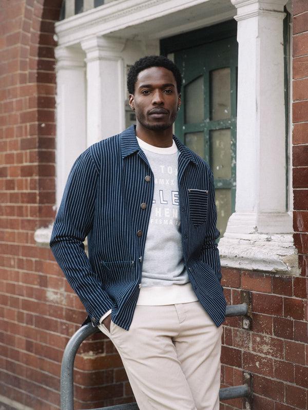 mos mosh MMGMapham Stripe Denim Jacket