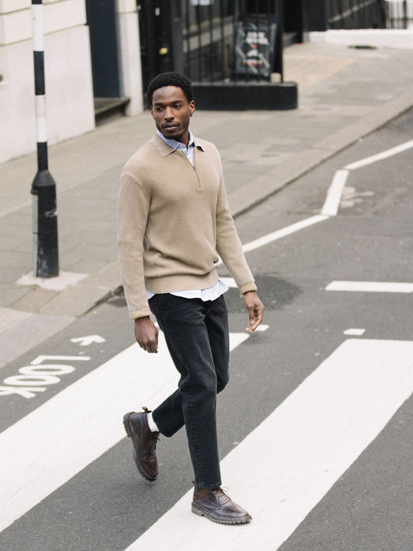 Mos Mosh MMGRoyce Zip Polo Knit