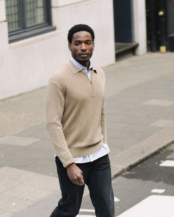 mos mosh MMGRoyce Zip Polo Knit