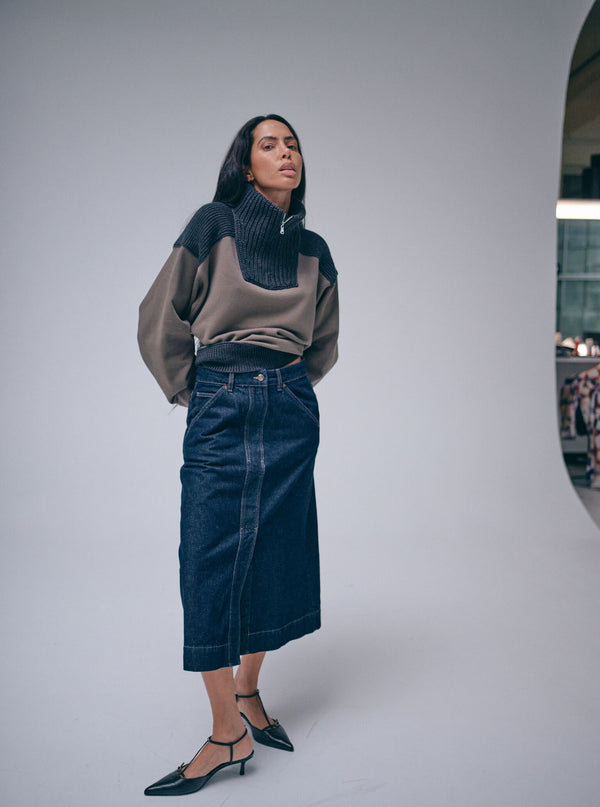 mos mosh MMHSharp Rinse Denim Skirt