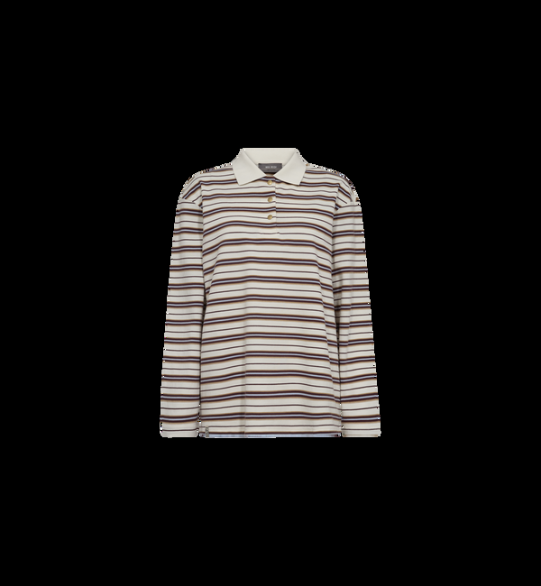 Mos Mosh MMRossett LS Stripe Polo Tee