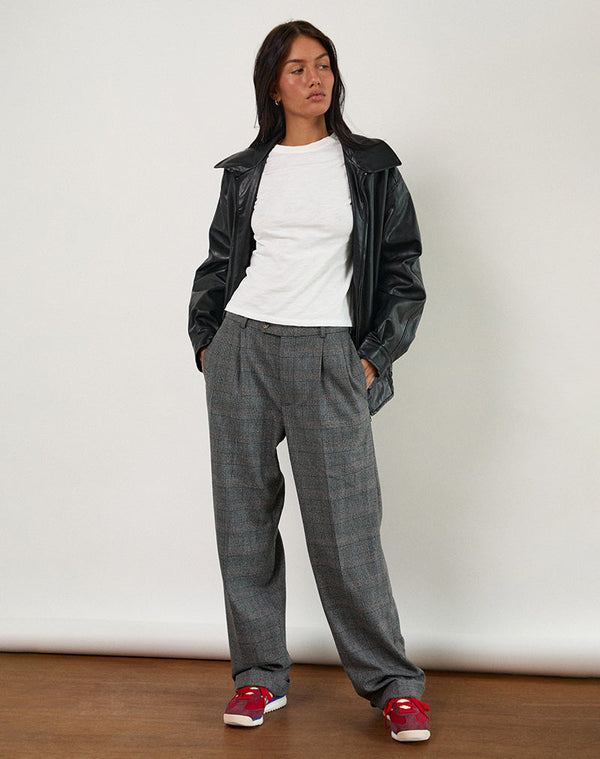 Motel Rocks Brayden Trouser In Tailoring Grey Check