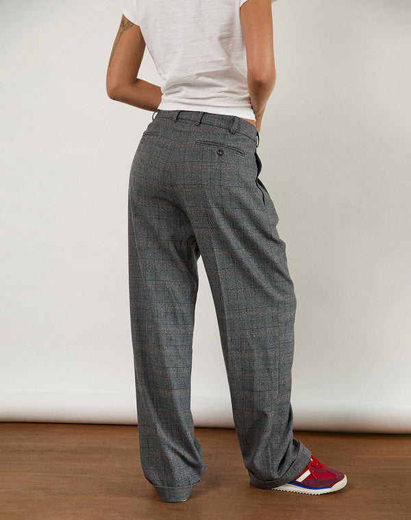 Motel Rocks Brayden Trouser In Tailoring Grey Check