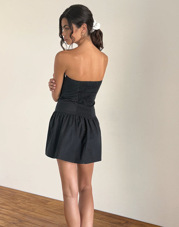 Motel Rocks Faelas Mini Dress In Tap Shoe With Off White Bows