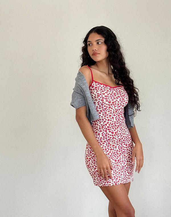 motel rocks Gracias Mini Dress in Strawberry 2023 Print