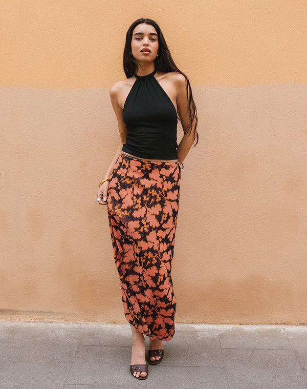 motel rocks Jezza Slip Maxi Skirt in Furnishing Floral