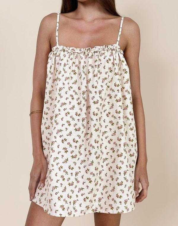 Motel Rocks Kamalani Mini Dress In Pretty Dainty Flower
