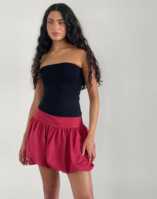 Motel Rocks Kiyowo Puffball Mini Skirt In Adrenaline Red