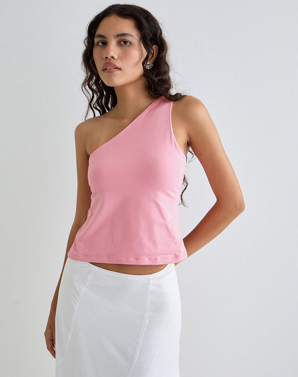 motel rocks Klazari Top in Rayon Jersey Ballet Pink