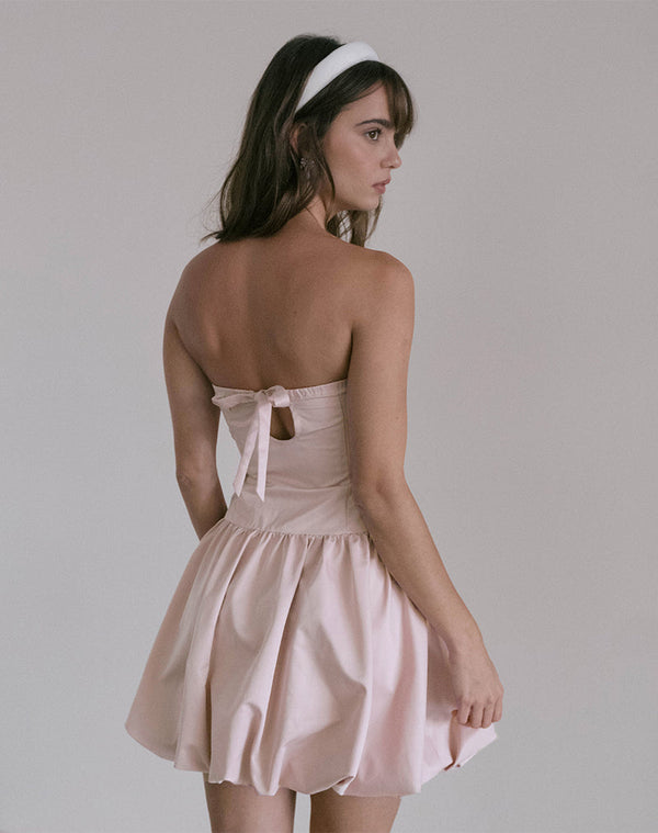 Motel Rocks Krayofa Puffball Mini Dress In Baby Pink