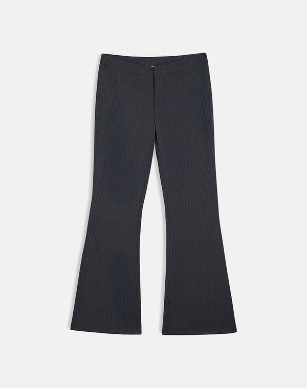 Motel Rocks Malvinas Trouser In Tailoring Grey Stripe