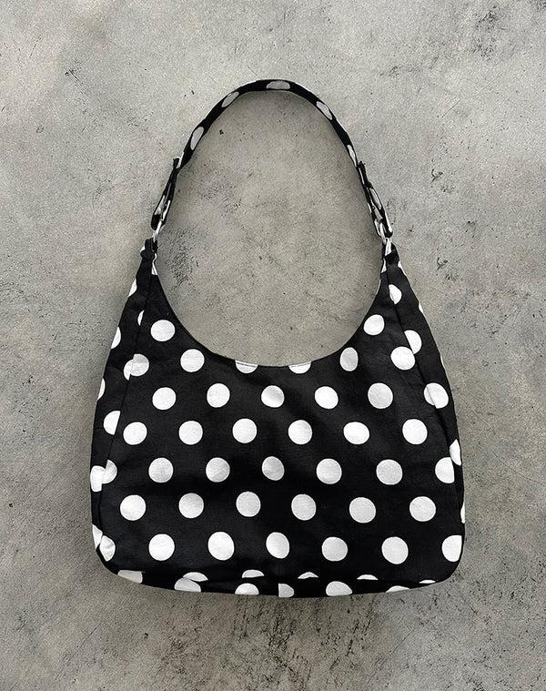 Motel Rocks Aimi Bag In Large Polka Black