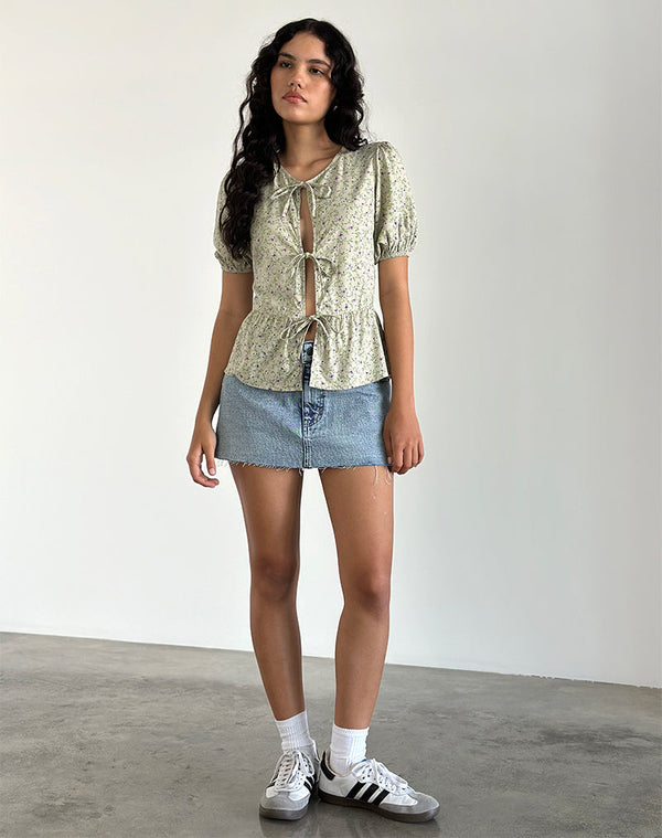 Motel Rocks Ajasi Blouse In Parma Violet