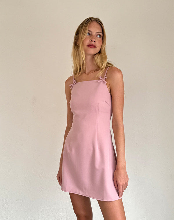 Motel Rocks Aketi Mini Dress In Dusky Pink