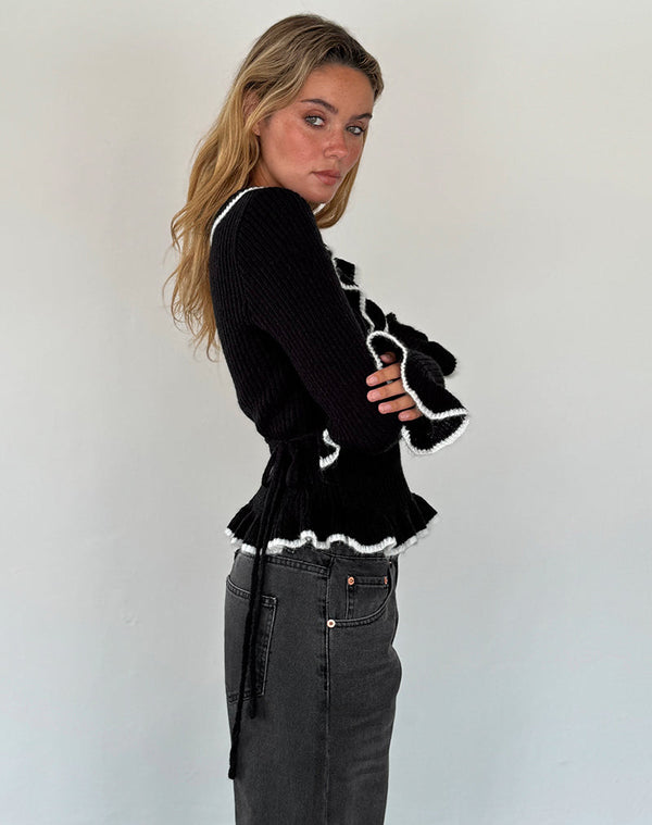 Motel Rocks Christella Top In Black