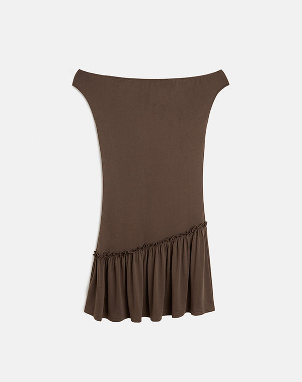 Motel Rocks Ciro Mini Dress In Chocolate