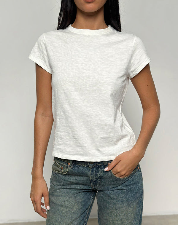 Motel Rocks Clio Baggy Tee In Ivory