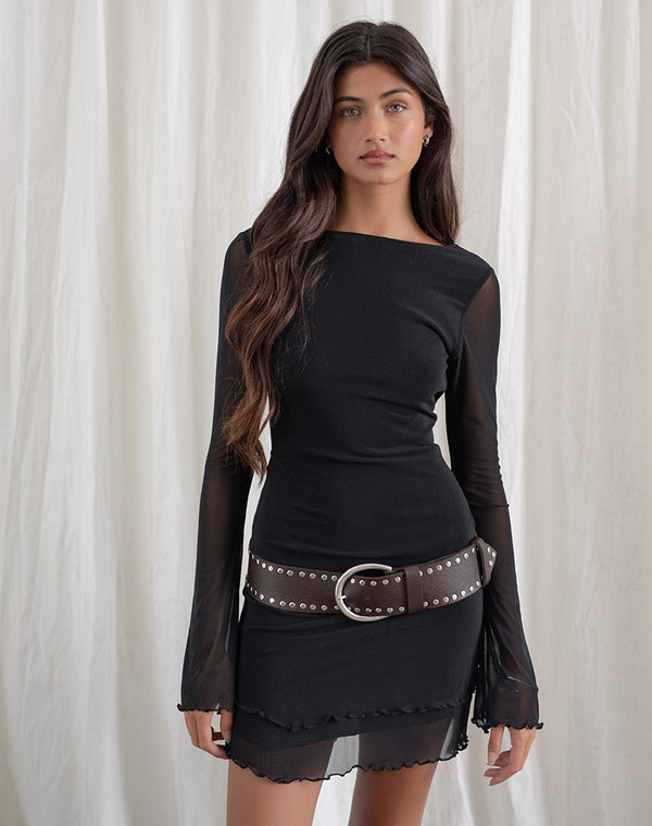 Motel Rocks Dazn Backless Mini Dress In Black