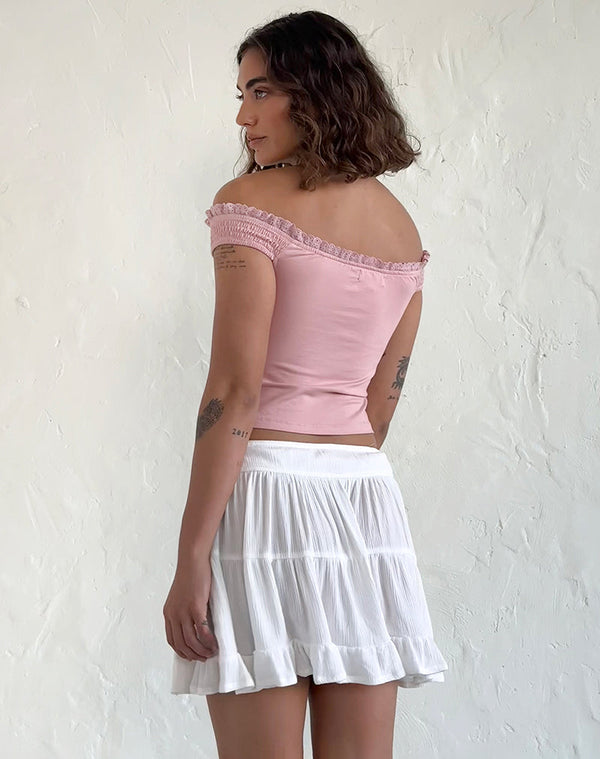 Motel Rocks Dovica Corset Top In Pink Lady